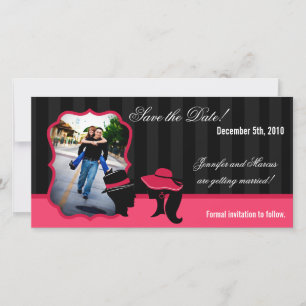 4x8 Engagement Announcement Formal Hats Elegant