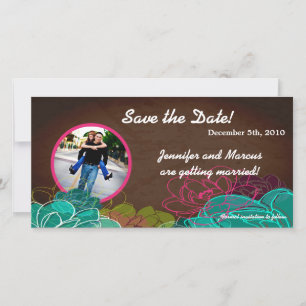 4x8 Engagement Announcement Neon Spring Floral