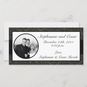 4x8 Engagement Photo Announcement Black and Gray