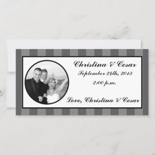 4x8 Engagement Photo Announcement Black Gray Flour