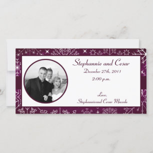 4x8 Engagement Photo Announcement Purple Stars