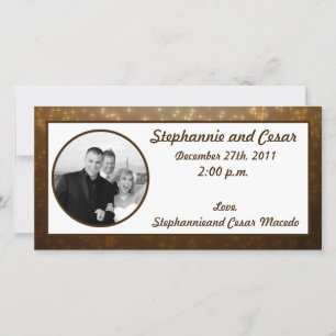 4x8 Engagement Photo Announcement Winter Brown