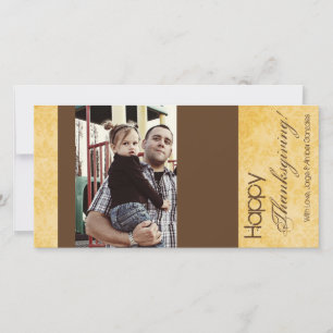 4x8 Yellow Autumn Foliage PHOTO Thanksgiving Card