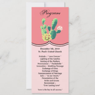 4x9.25 Program Cards Bohemian Cactus Succulents De