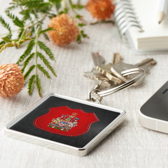 [500] Canada Coat of Arms [3D] Keychain (Side)