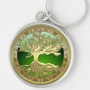 [500] Celtic Tree of Life [Gold] Keychain