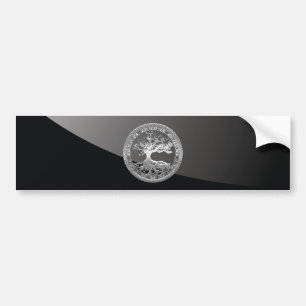 [500] Celtic Tree of Life [Silver] Bumper Sticker