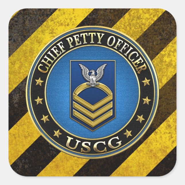 [500] CG: Chief Petty Officer (CPO) Square Sticker (Front)