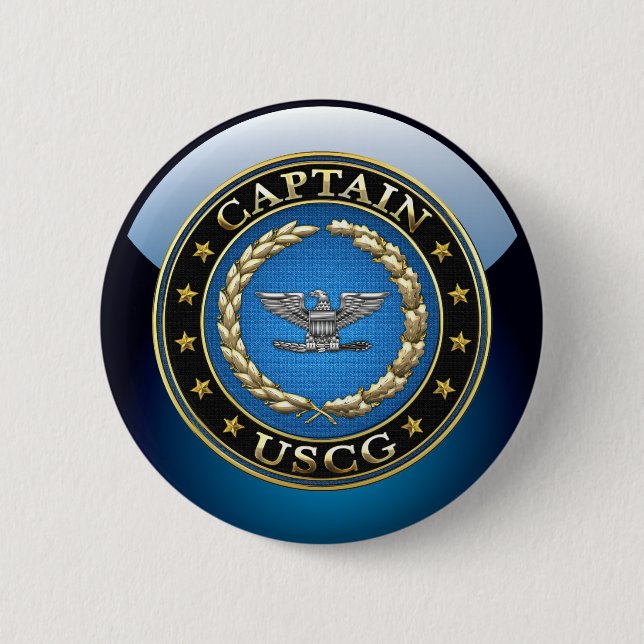 [500] Coast Guard: Captain (CAPT) Button (Front)