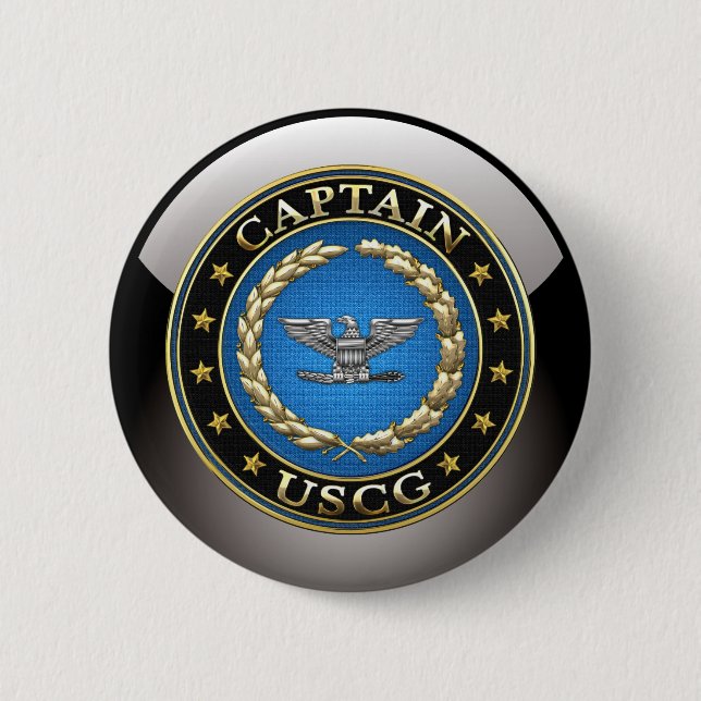 [500] Coast Guard: Captain (CAPT) Button (Front)