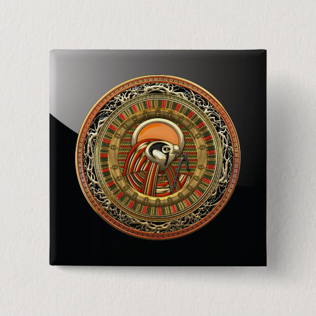 [500] Egyptian Sun God Ra Pinback Button (Front)