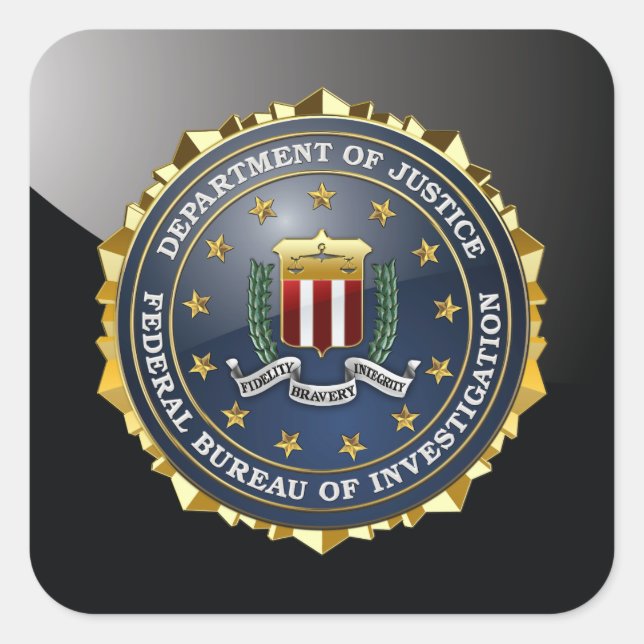 [500] FBI Special Edition Square Sticker (Front)