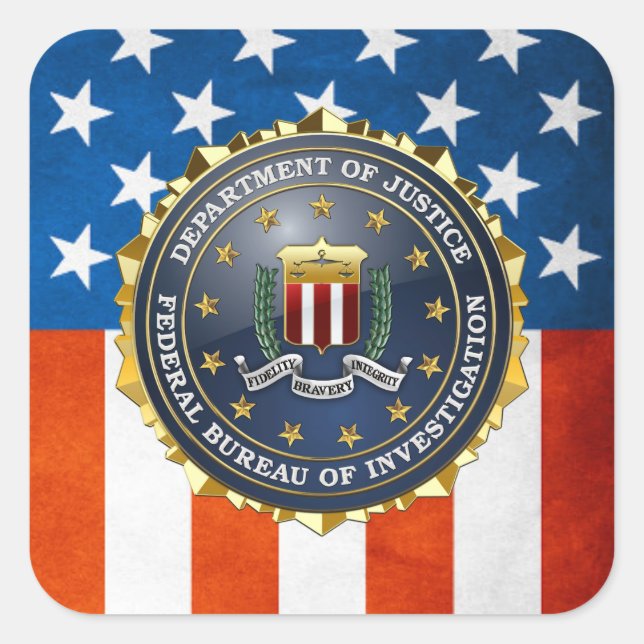 [500] FBI Special Edition Square Sticker (Front)