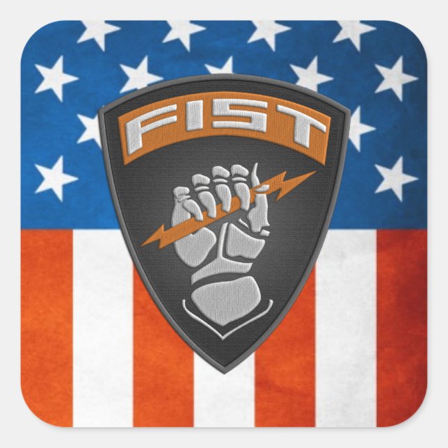 [500] Forward Observer (FIST) [Patch] Square Sticker (Front)