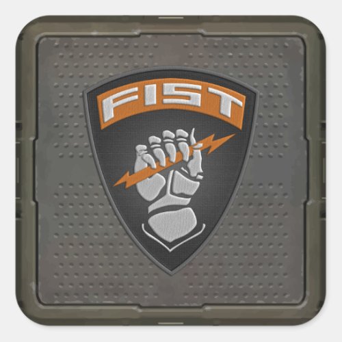 500 Forward Observer FIST Patch Square Sticker