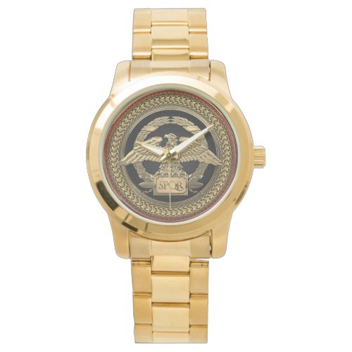 500 Gold Roman Imperial Eagle on Gold Medallion Watch