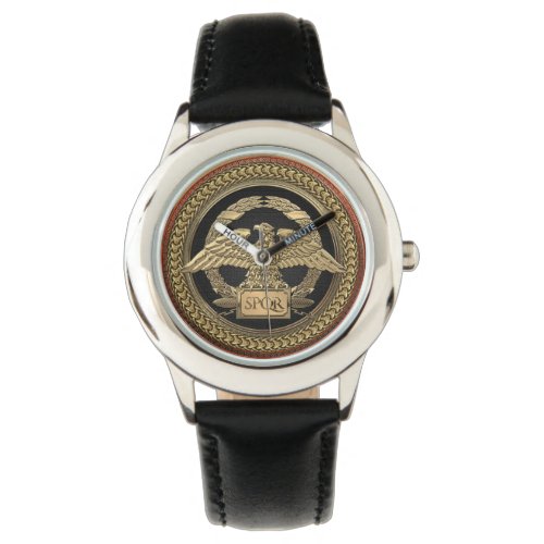 500 Gold Roman Imperial Eagle on Gold Medallion Watch