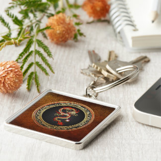 [500] Golden Chinese Dragon Fucanglong Keychain