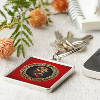 [500] Golden Chinese Dragon Fucanglong Keychain
