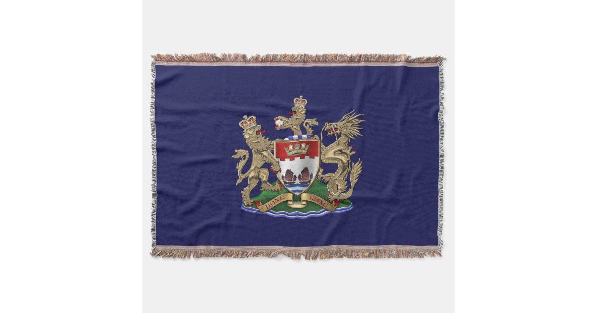 Download 500 Hong Kong - 1959-1997 Coat of Arms Throw Blanket | Zazzle.com