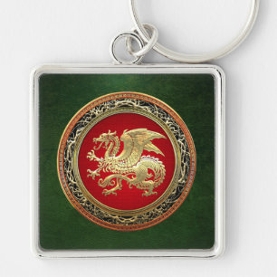[500] Icelandic Dragon, Landvættir [Gold] Keychain