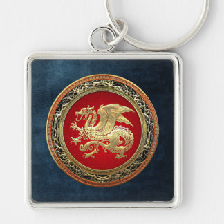 [500] Icelandic Dragon, Landvættir [Gold] Keychain