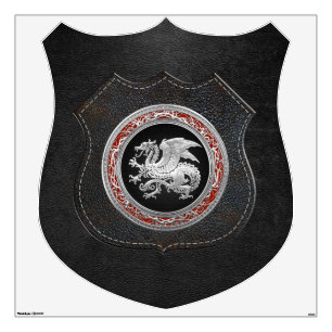 [500] Icelandic Dragon, Landvættir [Silver] Wall Decal