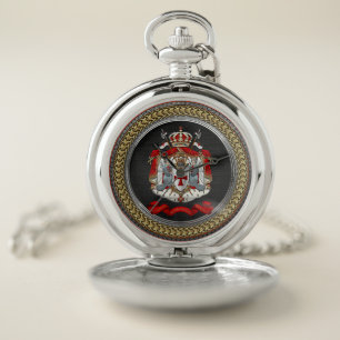 [500] Knights Templar Coat of Arms Pocket Watch