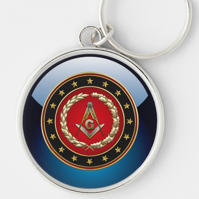 [500] Masonic Square and Compasses [3rd Degree] Keychain (Front)