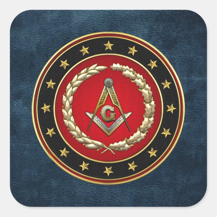 [500] Masonic Square and Compasses [3rd Degree] Stickers