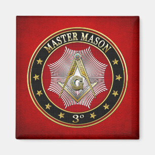 [500] Master Mason - 3rd Degree Square & Compasses Magnet