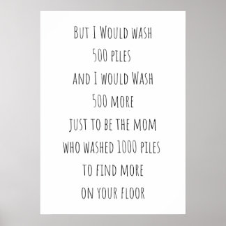 500 piles of laundry sign