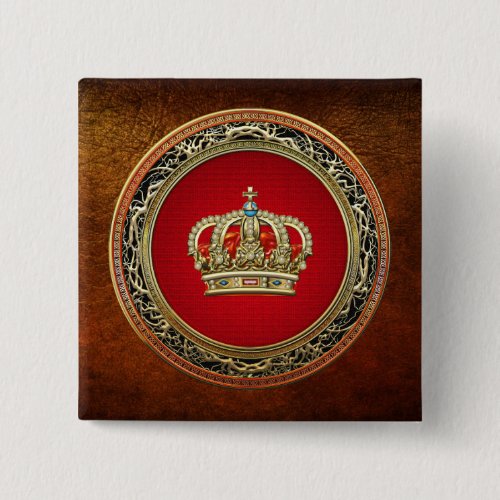 500 Prince_Princess King_Queen Crown BelgGold Pinback Button