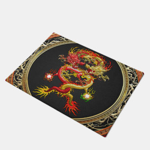 [500] Red and Yellow Dragons Doormat
