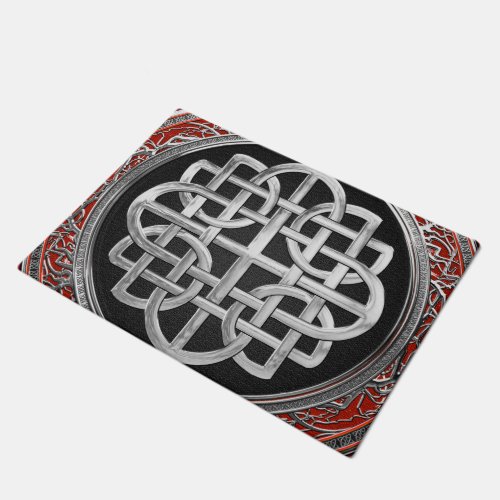500 Sacred Celtic Silver Knot Cross Doormat