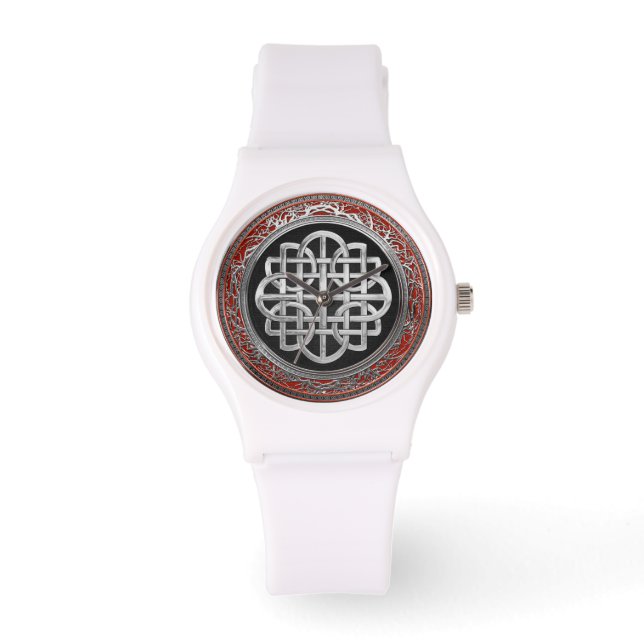 [500] Sacred Celtic Silver Knot Cross Watch (Front)