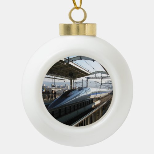 500 Series Shinkansen 新幹線 Bullet Train Ceramic Ball Christmas Ornament