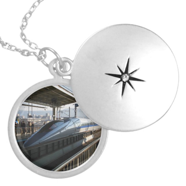 500 Series Shinkansen 新幹線 Bullet Train Locket Necklace (Front)