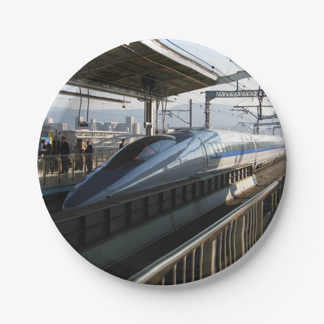 500 Series Shinkansen 新幹線 Bullet Train Paper Plates (Front)