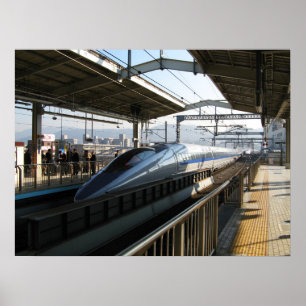 500 Series Shinkansen 新幹線 Bullet Train Poster