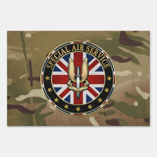 [500] Special Air Service (SAS) Badge [3D] Yard Sign