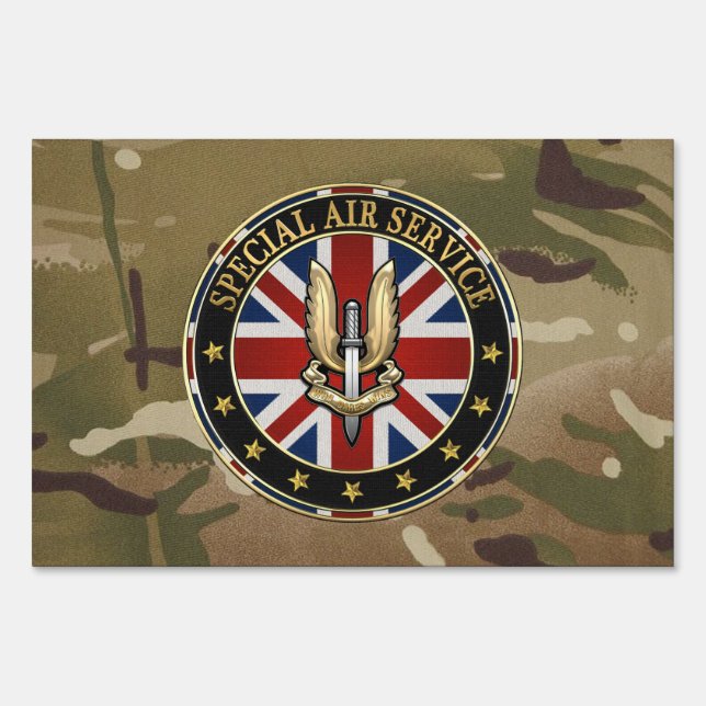 [500] Special Air Service (SAS) Badge [3D] Yard Sign (Front)