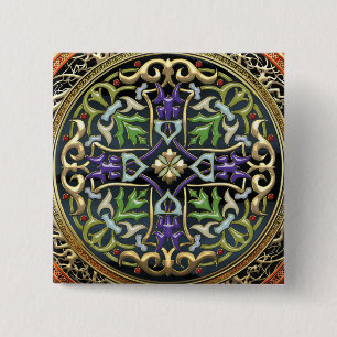 [500] Treasure Trove: Celtic Cross Pinback Button