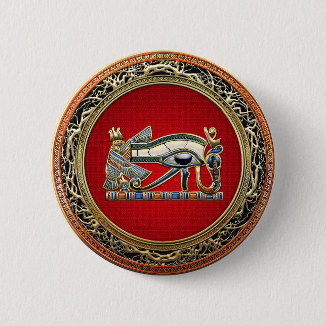 [500] Treasure Trove: The Eye of Horus Pinback Button (Front)