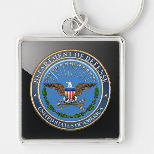 500 US Department of Defense DOD Emblem 3D Keychain