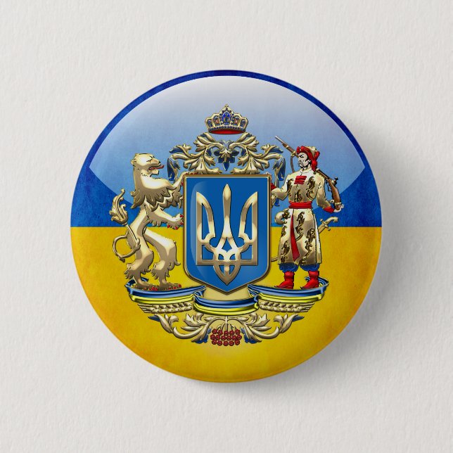 [500] Ukraine: Proposed Greater Coat of Arms Button (Front)