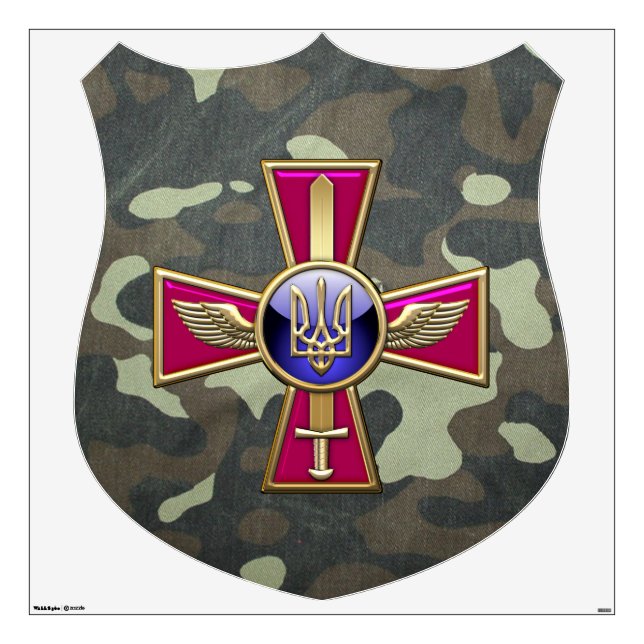[500] Ukrainian Air Force Emblem Wall Sticker (Front)