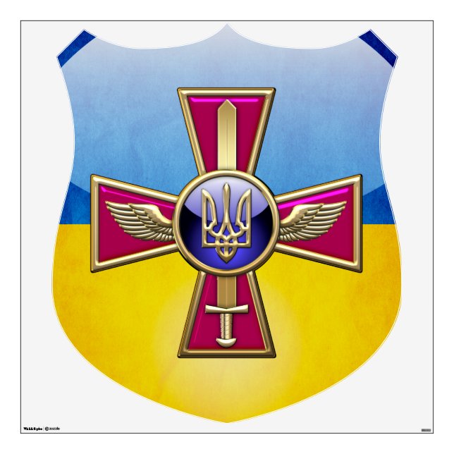 [500] Ukrainian Air Force Emblem Wall Sticker (Front)