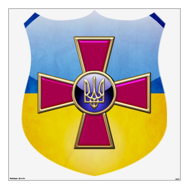 [500] Ukrainian Armed Forces Emblem Wall Decal (Front)