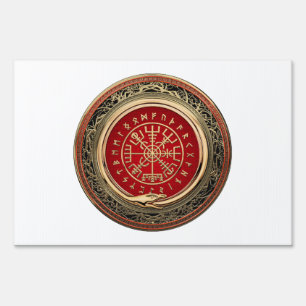 [500] Vegvisir - Viking Gold Magic Runic Compass Sign